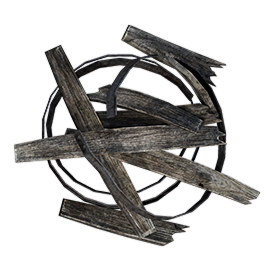 Broken Wooden Barrel Fragment — Dark and Darker